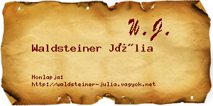 Waldsteiner Júlia névjegykártya