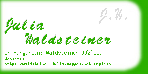 julia waldsteiner business card